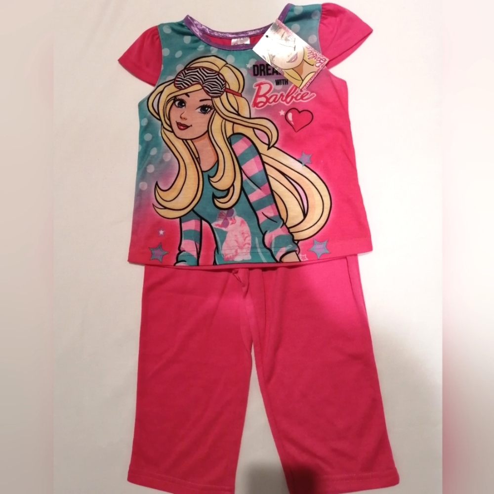 🔥SALE🔥 Barbie Dream Big 2 PC Cap Sleeved Pajamas Set NWT Size 2T & 6X